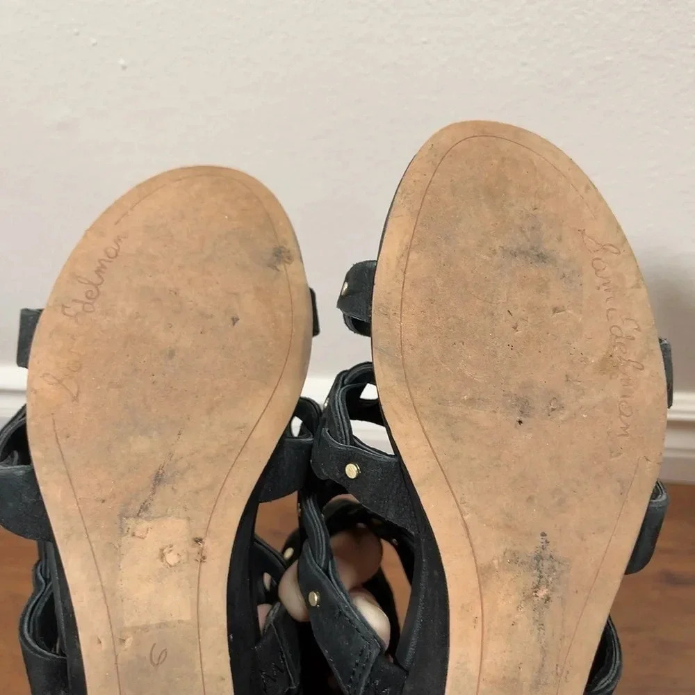 Sam Edelman Draper Cage Gladiator  Black Sandals - Picture 7 of 14